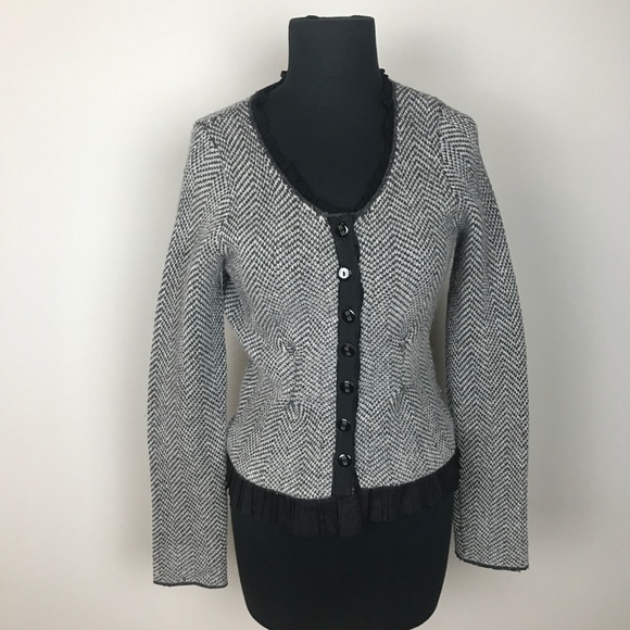 ANTHROPOLOGIE GUINEVERE herringbone sweater Sz S - Picture 2 of 7